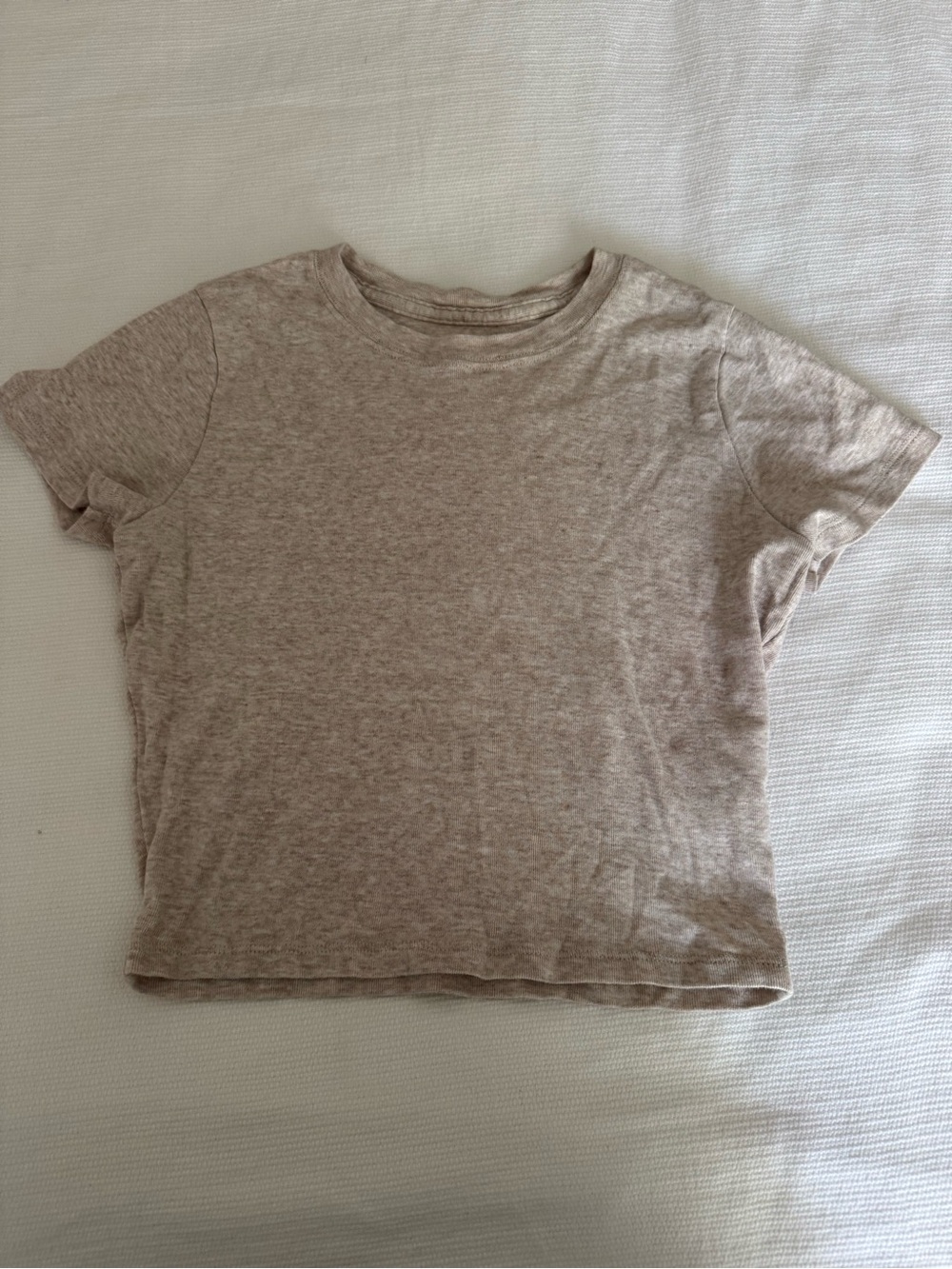Hollister Heathered Beige Short Sleeve Tee